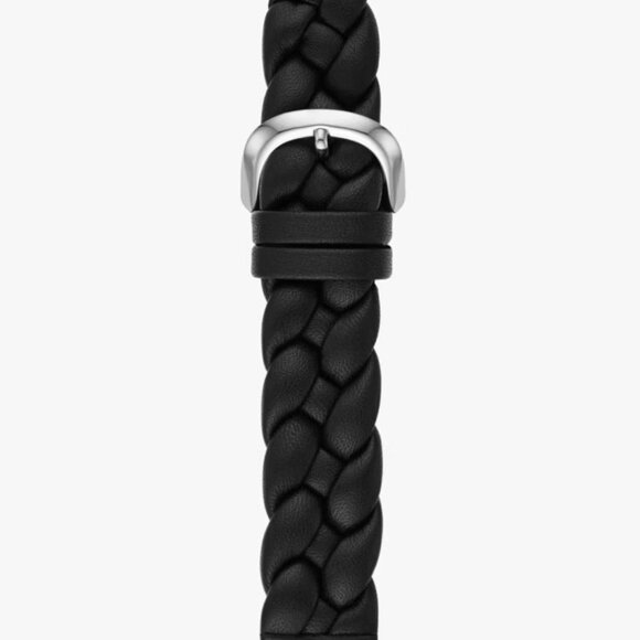 Kate Spade NY BLACK Leather Braided Apple Watch Band 38/40/41/42/44/45/49mm - Picture 4 of 6